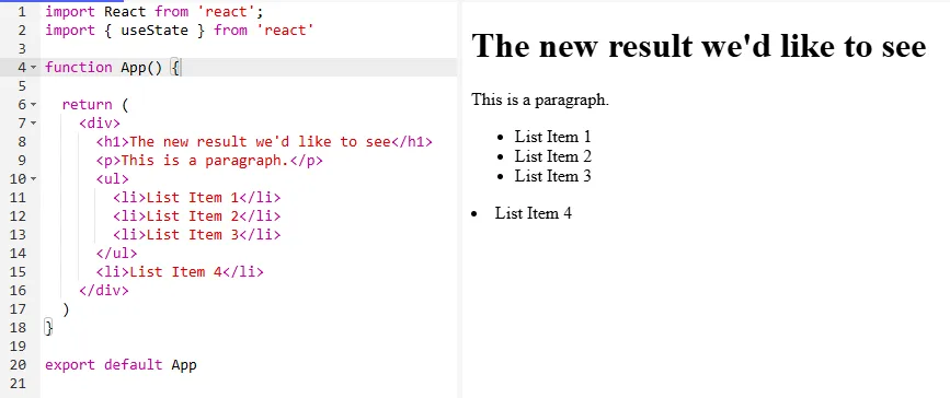 react sample 3