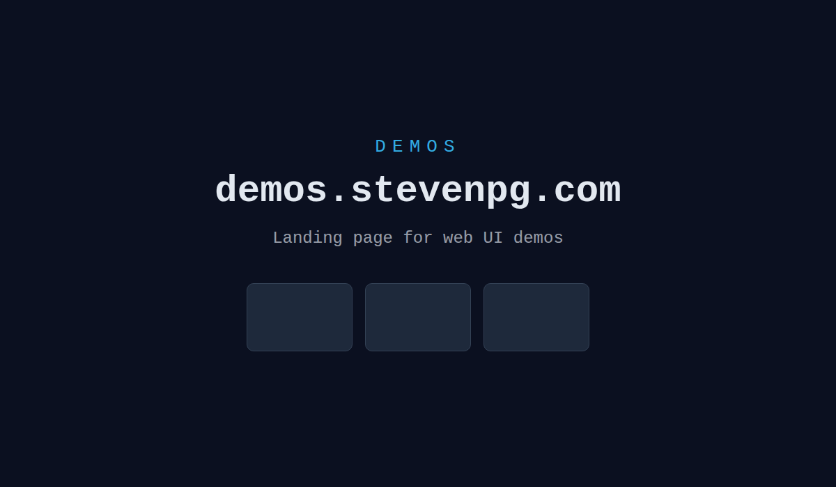 Screenshot of Demos